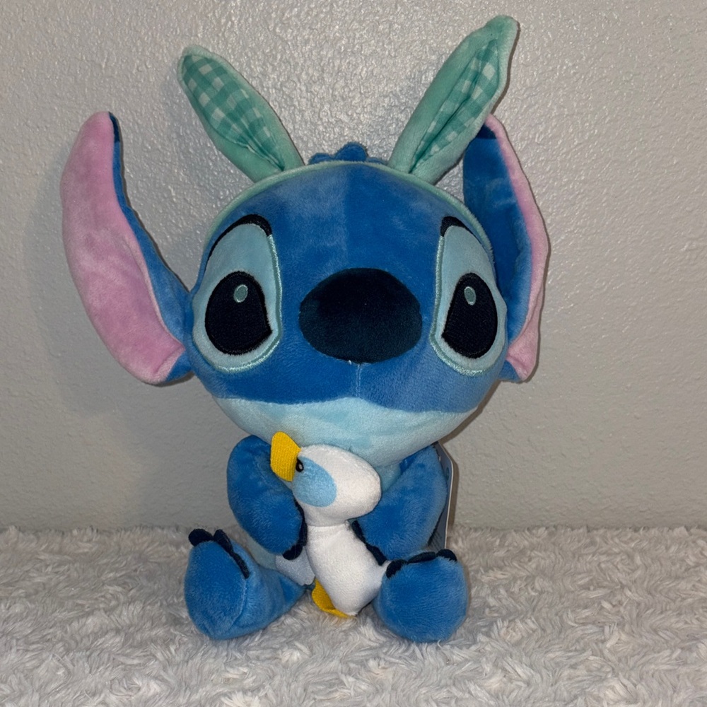 Disney Baby Easter Stitch with Duckling Stuffed Animal
